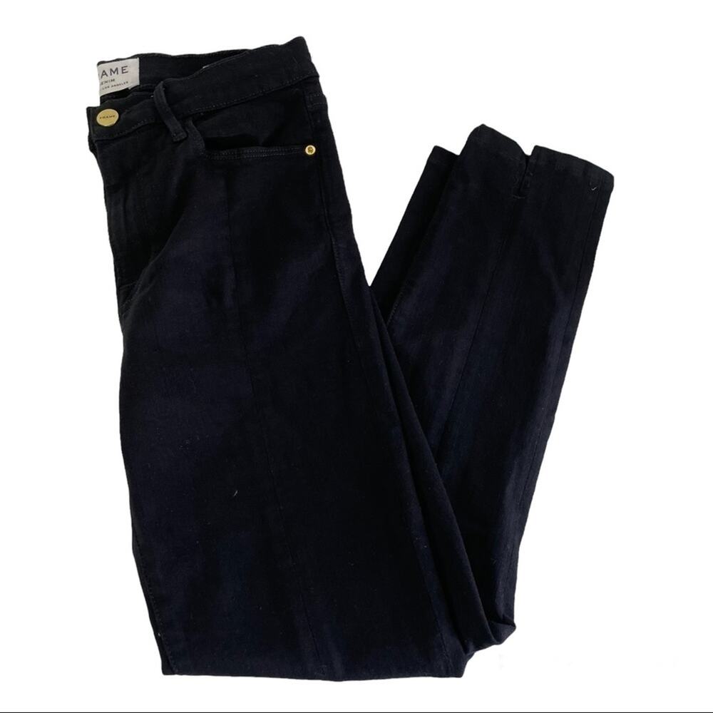 Frame Le High Skinny black denim jeans size 28